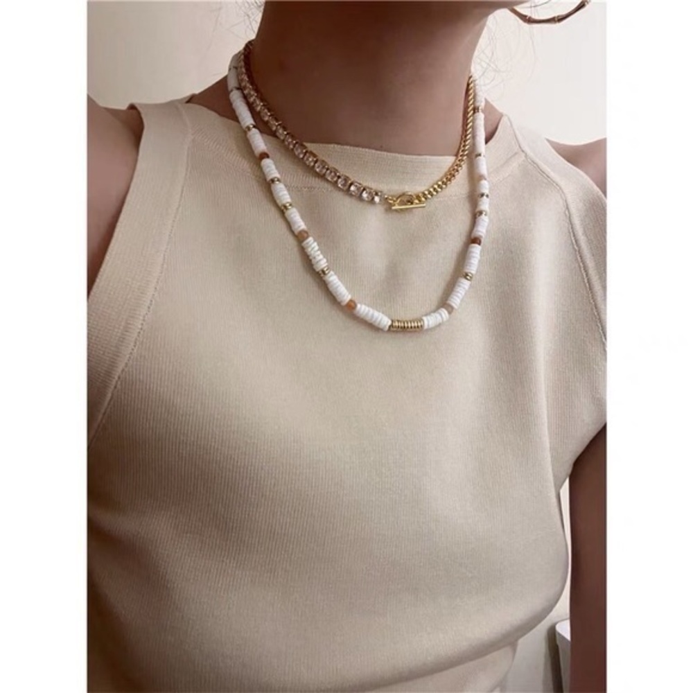 18K GP natural mother of Pearl  necklace